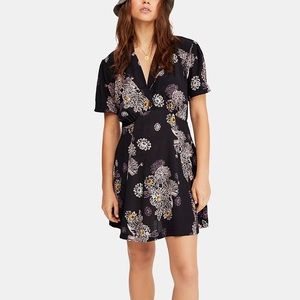 Free People Blue Hawaii Short Sleeve Mini Dress